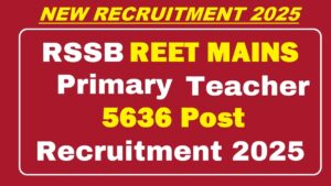Rajasthan REET Mains Teacher Recruitment 2025 – Apply Online for 5636 Posts
